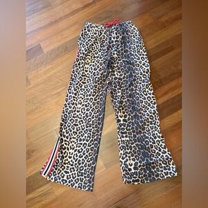 Cheetah print wide leg pants